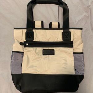 Lole Cream, Black & Gray Nylon Tote